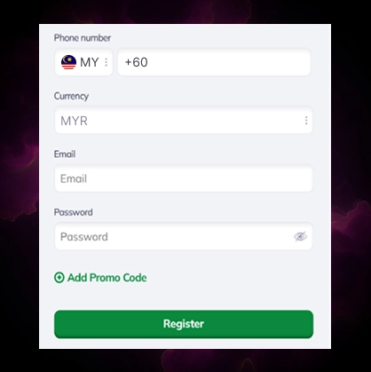 ValorBet account creation form